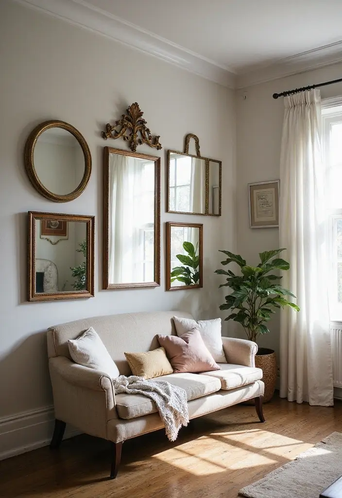 26 Eclectic Vintage Decor Ideas for a Stylish Home 9 26 Eclectic Vintage Decor Ideas for a Stylish Home - 9. Vintage Mirrors