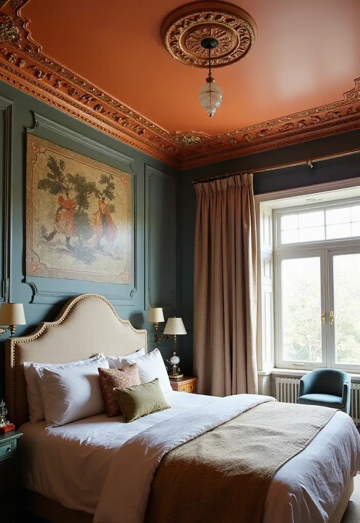 26 Retro Bedrooms That Feel Playful and Stylish 12 26 Retro Bedrooms That Feel Playful and Stylish - 12. Fun Ceiling Designs