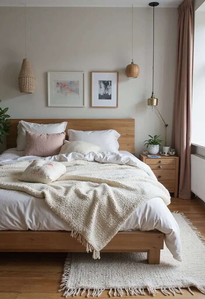 26 Retro Bedrooms That Feel Playful and Stylish 21 26 Retro Bedrooms That Feel Playful and Stylish - 21. Layering Techniques