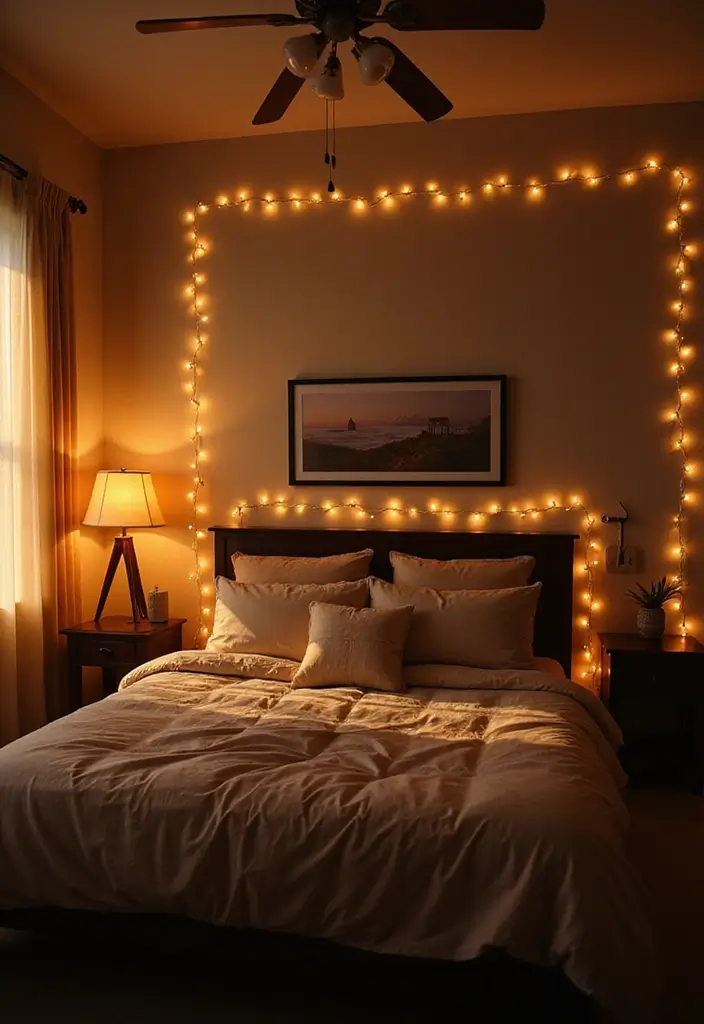 26 Retro Bedrooms That Feel Playful and Stylish 25 26 Retro Bedrooms That Feel Playful and Stylish - 25. Layered Lighting