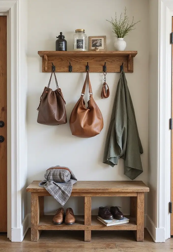26 Rustic Vintage Decor Ideas That Blend Old and Cozy 13 26 Rustic Vintage Decor Ideas That Blend Old and Cozy - 13. Rustic Wall Hooks