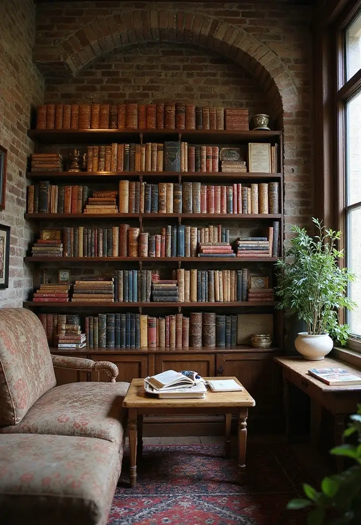 26 Rustic Vintage Decor Ideas That Blend Old and Cozy 19 26 Rustic Vintage Decor Ideas That Blend Old and Cozy - 19. Antique Book Displays