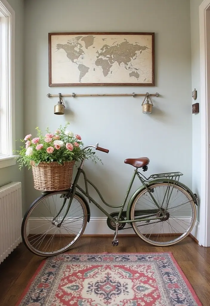 26 Rustic Vintage Decor Ideas That Blend Old and Cozy 24 26 Rustic Vintage Decor Ideas That Blend Old and Cozy - 24. Vintage Bicycle Decor