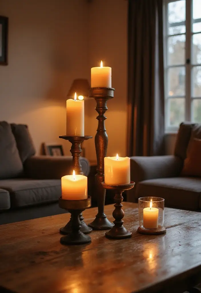 26 Rustic Vintage Decor Ideas That Blend Old and Cozy 7 26 Rustic Vintage Decor Ideas That Blend Old and Cozy - 7. Rustic Candle Holders