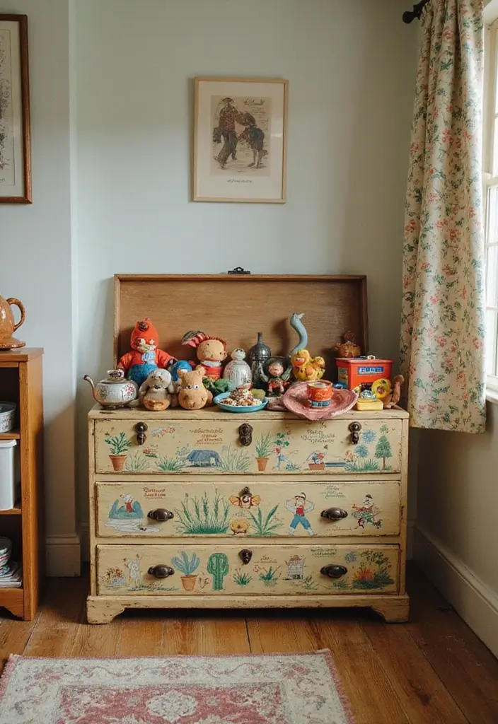 26 Vintage Kids Room Inspirations Full of Warmth 11 26 Vintage Kids Room Inspirations Full of Warmth - 11. Vintage Toy Chests