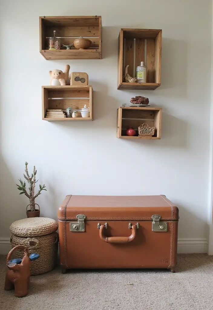 26 Vintage Kids Room Inspirations Full of Warmth 15 26 Vintage Kids Room Inspirations Full of Warmth - 15. Upcycled Decor Ideas
