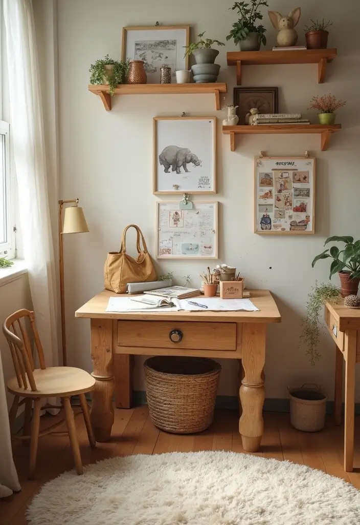 26 Vintage Kids Room Inspirations Full of Warmth 16 26 Vintage Kids Room Inspirations Full of Warmth - 16. Vintage Craft Tables