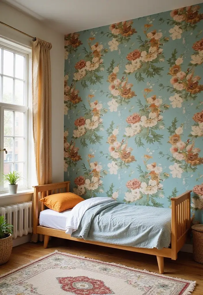 26 Vintage Kids Room Inspirations Full of Warmth 18 26 Vintage Kids Room Inspirations Full of Warmth - 18. Fun Accent Walls