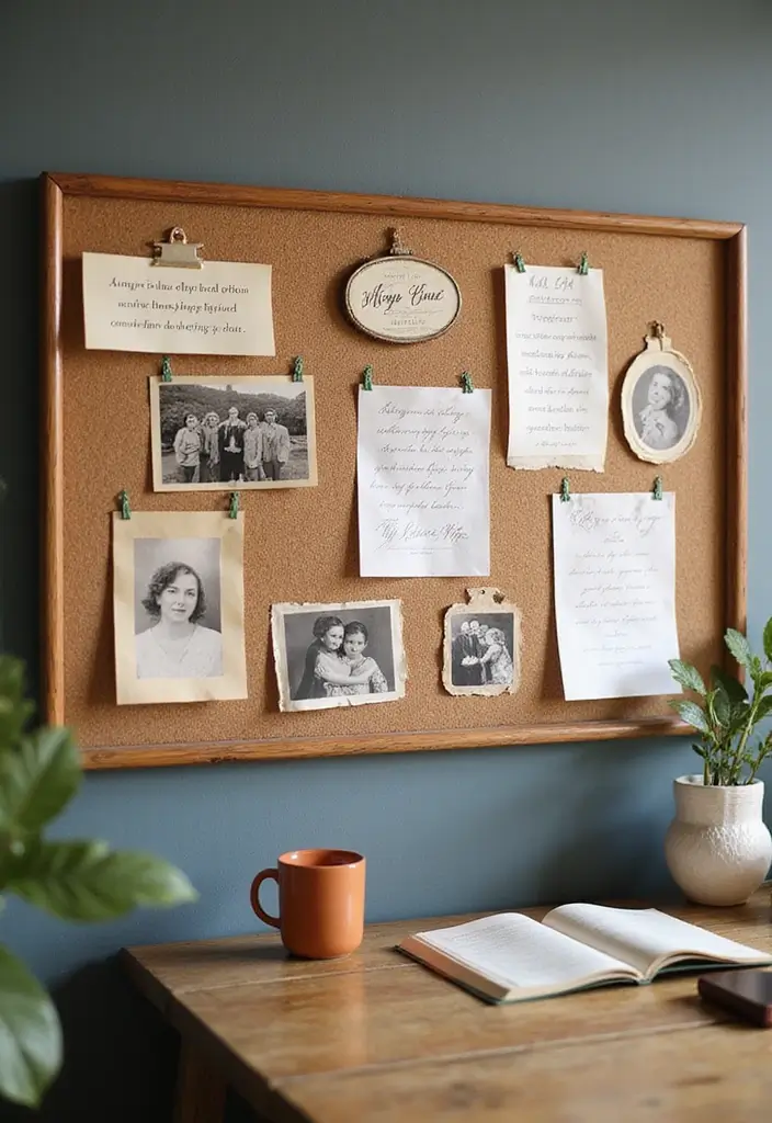 26 Vintage Office Decor Ideas That Mix Work and Style 12 26 Vintage Office Decor Ideas That Mix Work and Style - 12. Decorative Bulletin Boards