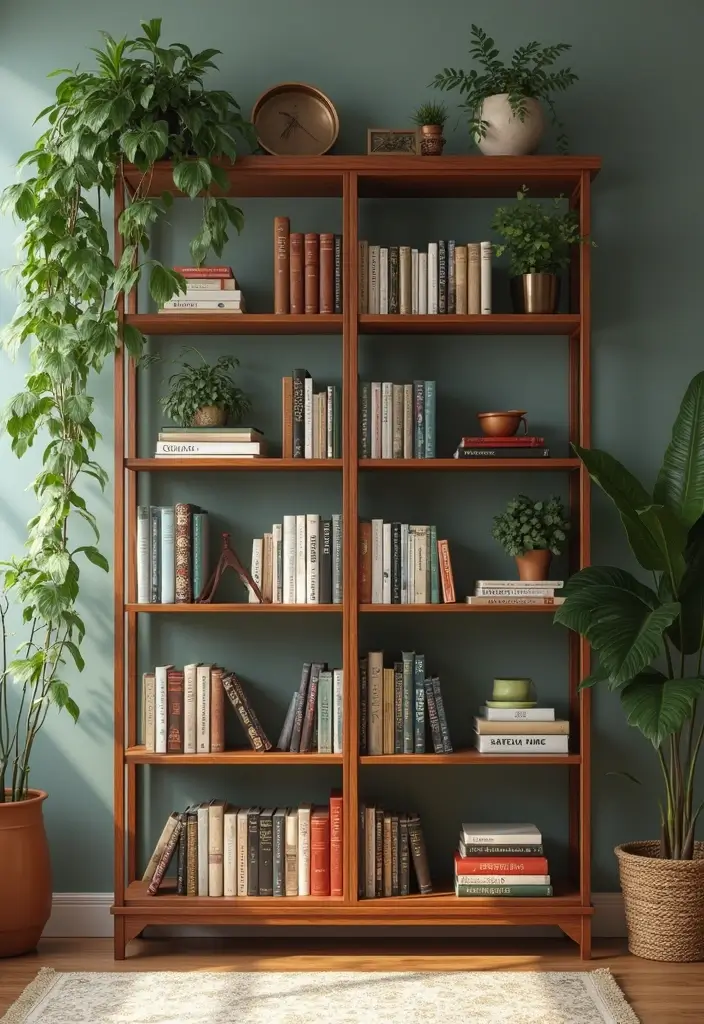 26 Vintage Office Decor Ideas That Mix Work and Style 20 26 Vintage Office Decor Ideas That Mix Work and Style - 20. Retro Bookshelves