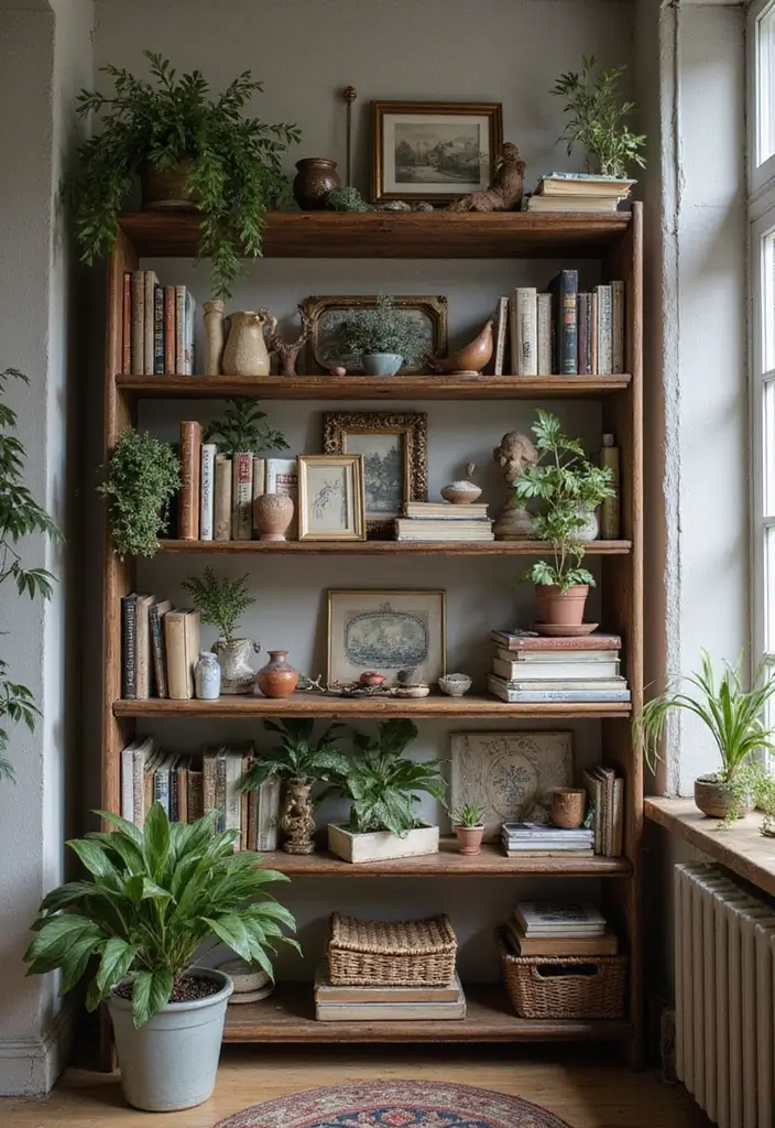 26 Vintage Office Decor Ideas That Mix Work and Style 3 26 Vintage Office Decor Ideas That Mix Work and Style - 3. Vintage Shelving Units
