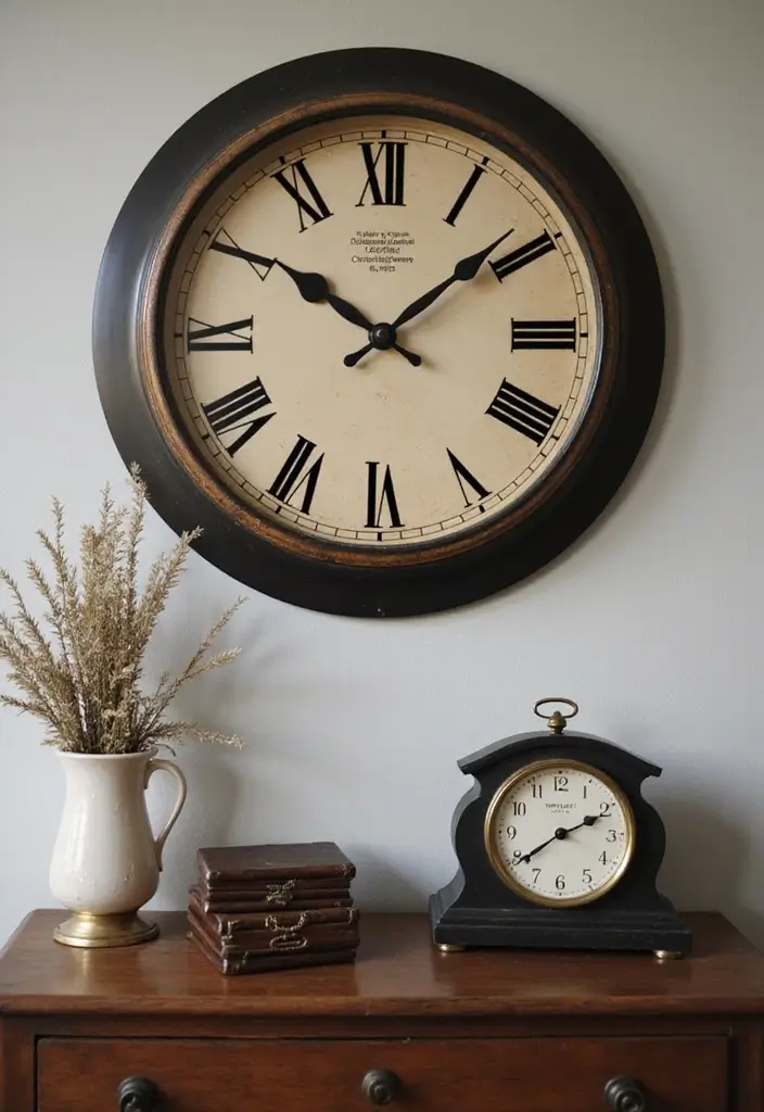 26 Vintage Office Decor Ideas That Mix Work and Style 6 26 Vintage Office Decor Ideas That Mix Work and Style - 6. Vintage Clocks