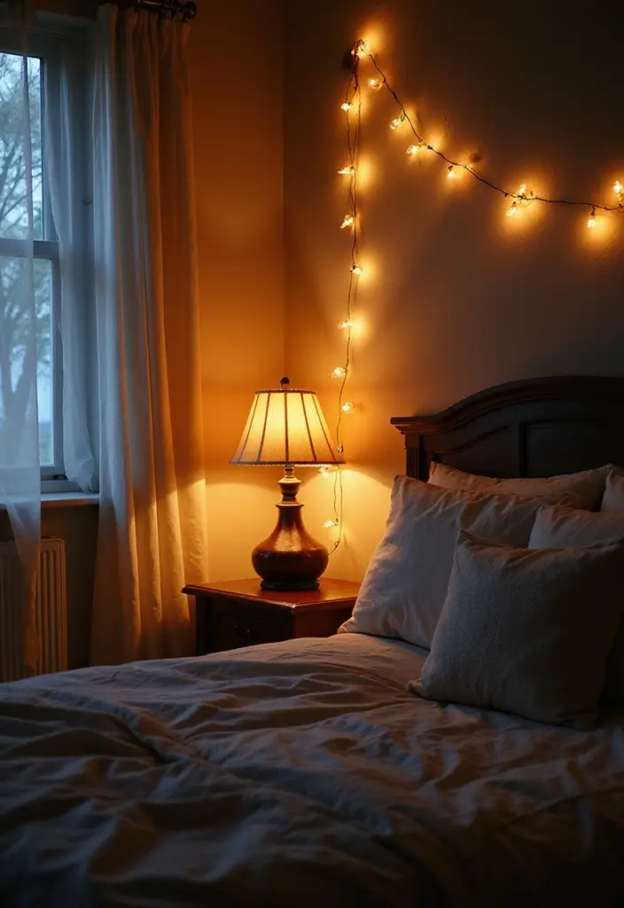27 Bedroom Vintage Ideas That Bring Timeless Charm - 13. Layered Lighting