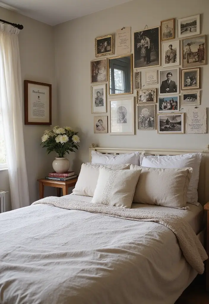 27 Bedroom Vintage Ideas That Bring Timeless Charm - 15. Personal Touches