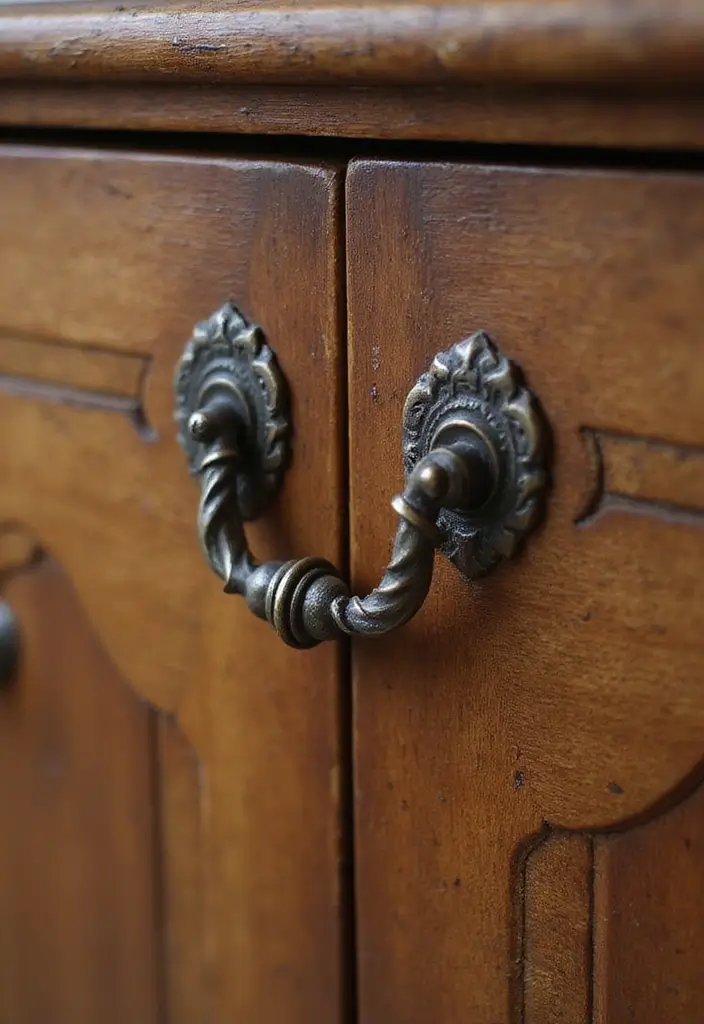 27 Bedroom Vintage Ideas That Bring Timeless Charm - 19. Vintage Inspired Hardware