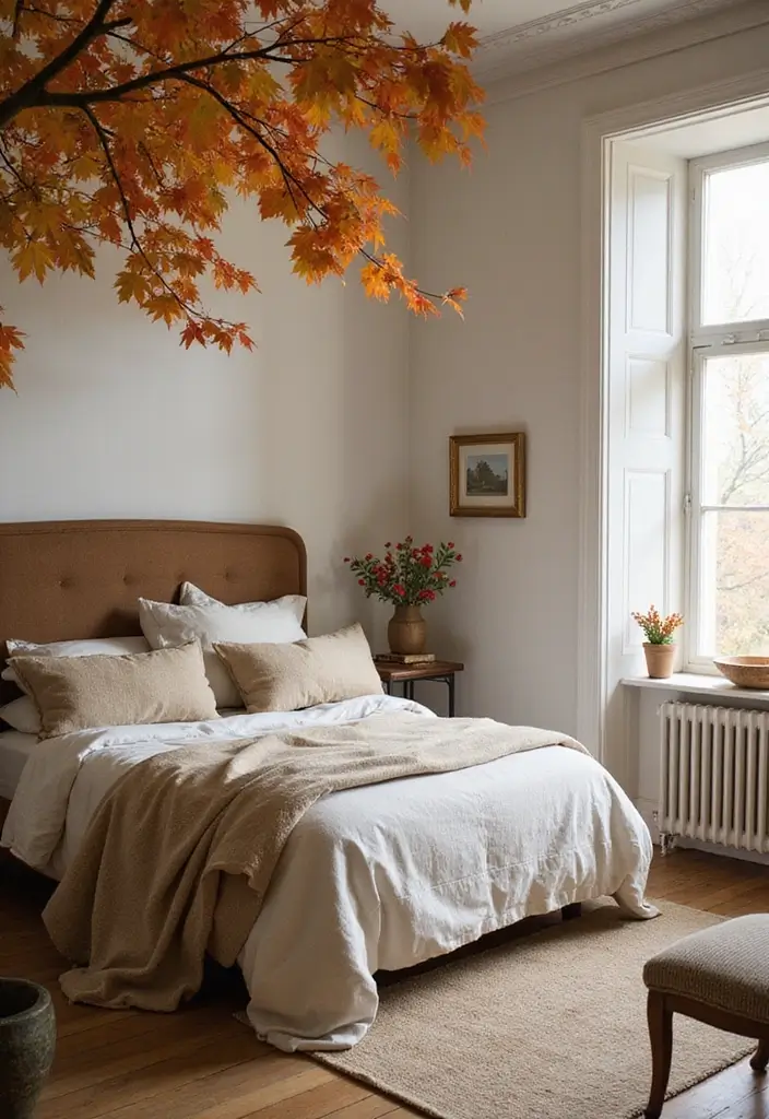 27 Bedroom Vintage Ideas That Bring Timeless Charm - 27. Seasonal Vintage Decor Swaps