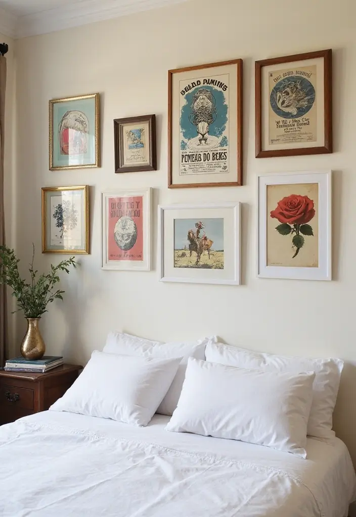 27 Bedroom Vintage Ideas That Bring Timeless Charm - 8. Vintage Art and Prints
