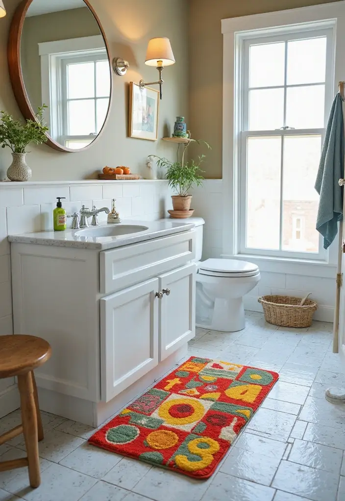 27 Retro Bathroom Ideas That Feel Playful and Unique 11 27 Retro Bathroom Ideas That Feel Playful and Unique - 11. Fun Bath Mats