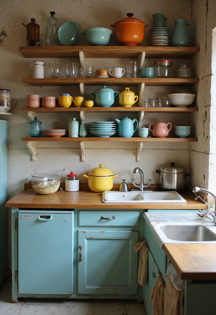 27 Retro Room Decor Inspirations That Feel Nostalgic 11 27 Retro Room Decor Inspirations That Feel Nostalgic - 11. Vintage Kitchenware