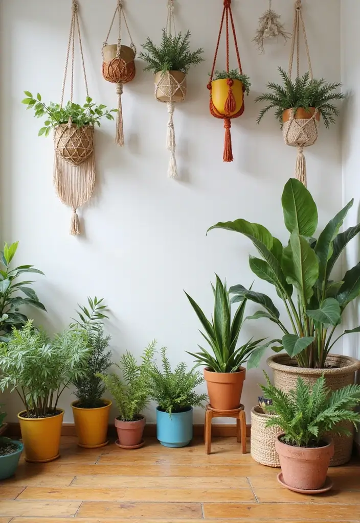 27 Retro Room Decor Inspirations That Feel Nostalgic 12 27 Retro Room Decor Inspirations That Feel Nostalgic - 12. Bohemian Plants