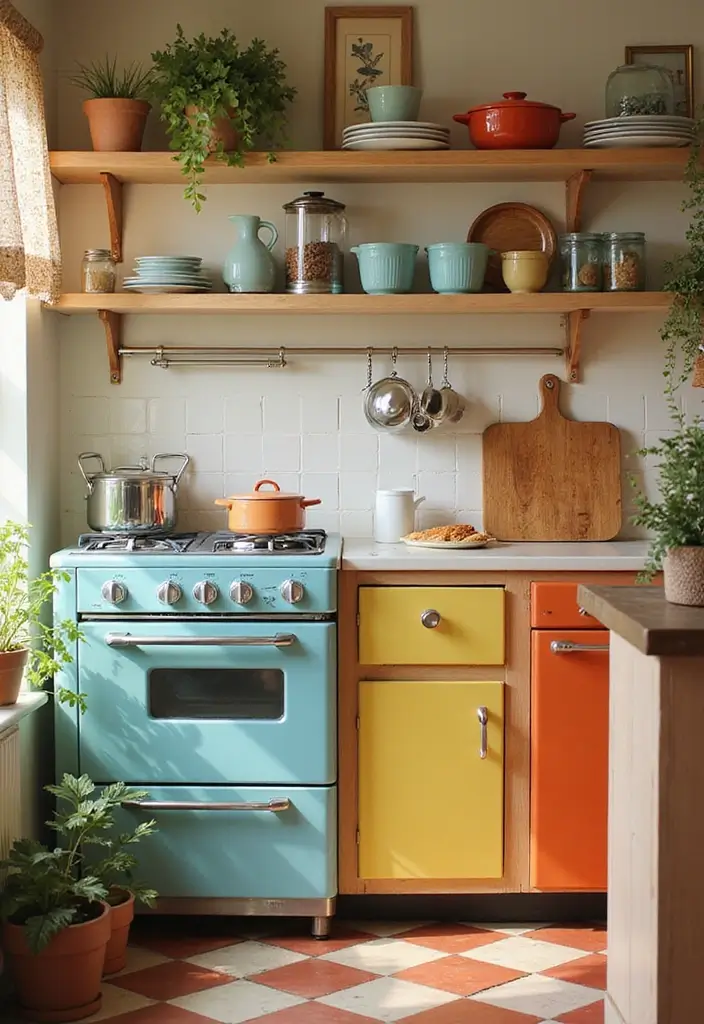 27 Retro Room Decor Inspirations That Feel Nostalgic 17 27 Retro Room Decor Inspirations That Feel Nostalgic - 17. Retro Kitchen Decor