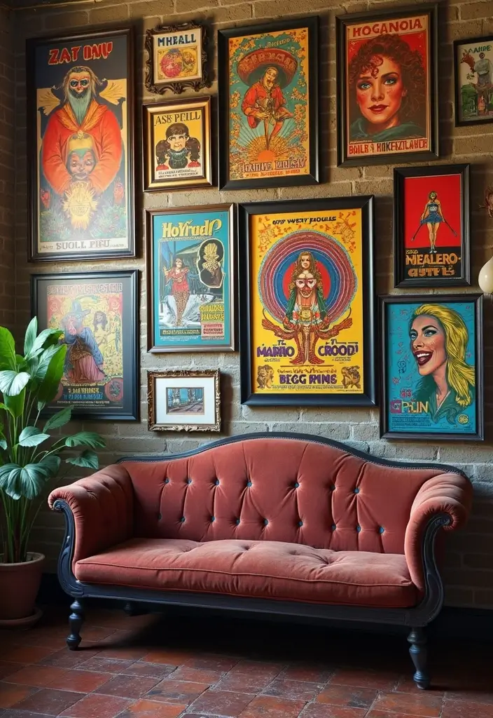 27 Retro Room Decor Inspirations That Feel Nostalgic 2 27 Retro Room Decor Inspirations That Feel Nostalgic - 2. Vintage Wall Art