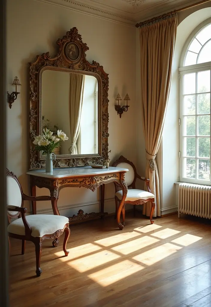 27 Retro Room Decor Inspirations That Feel Nostalgic 8 27 Retro Room Decor Inspirations That Feel Nostalgic - 8. Vintage Mirrors