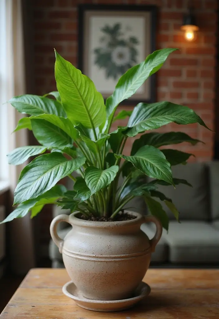 27 Sala Vintage Inspirações Para Sua Casa 12 27 Sala Vintage Inspirações Para Sua Casa - 12. Plantas em Vasos Vintage