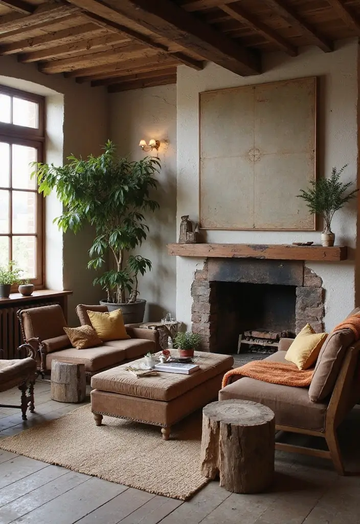 27 Sala Vintage Inspirações Para Sua Casa 20 27 Sala Vintage Inspirações Para Sua Casa - 20. Móveis Rústicos