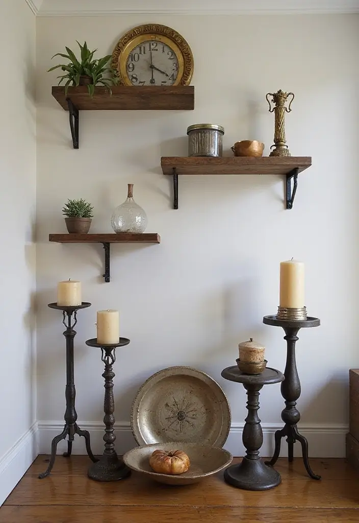 27 Sala Vintage Inspirações Para Sua Casa 25 27 Sala Vintage Inspirações Para Sua Casa - 25. Elementos de Metal Antigo