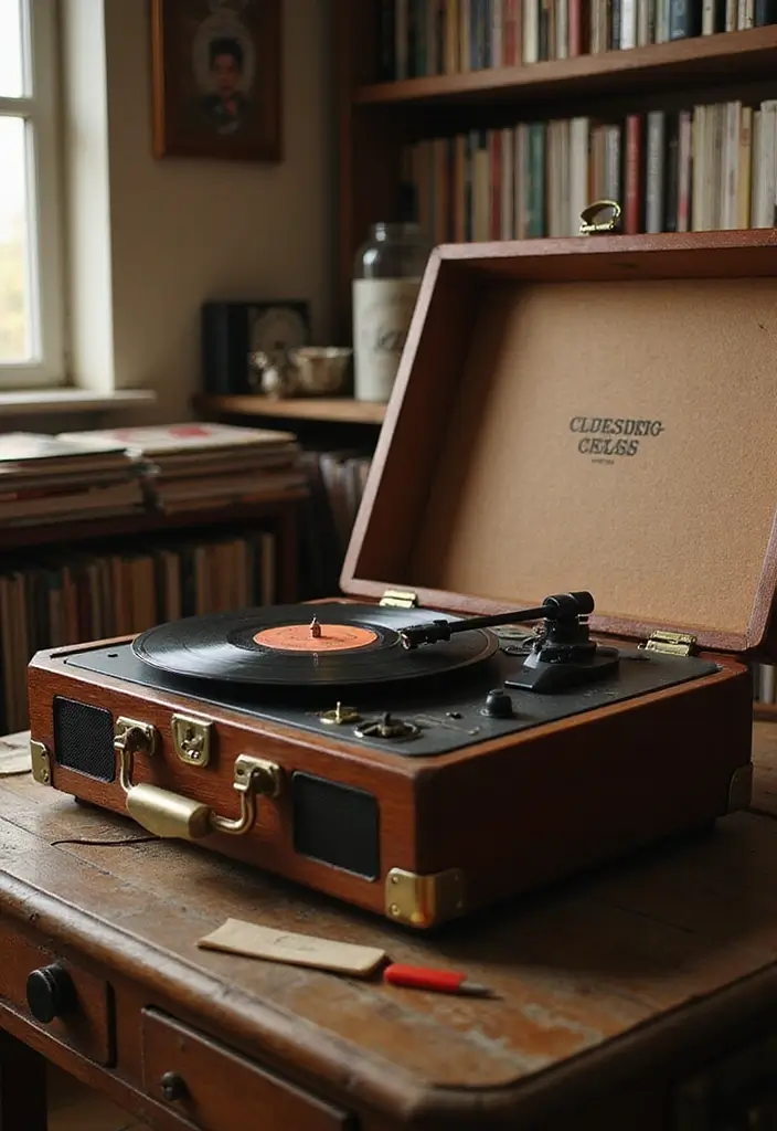 27 Sala Vintage Inspirações Para Sua Casa 26 27 Sala Vintage Inspirações Para Sua Casa - 26. Tecnologia Vintage