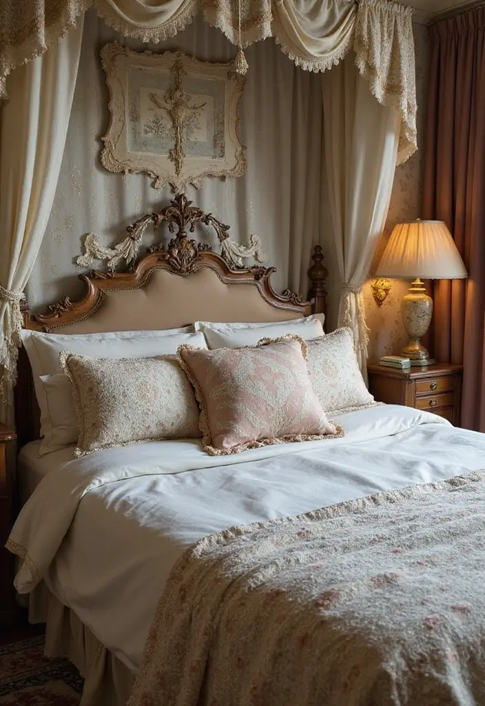 27 Vintage Bedroom Decor Inspirations Full of Elegance - 17. Vintage Linens