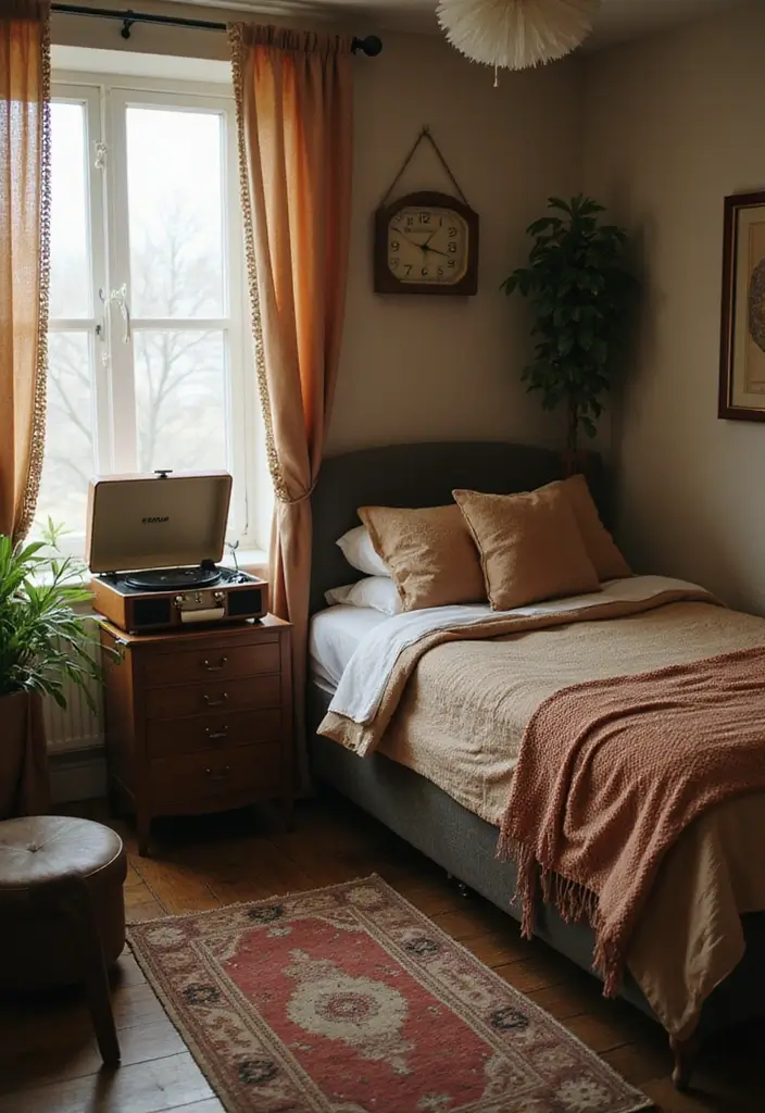 27 Vintage Bedroom Decor Inspirations Full of Elegance - 18. Vintage Sound Systems