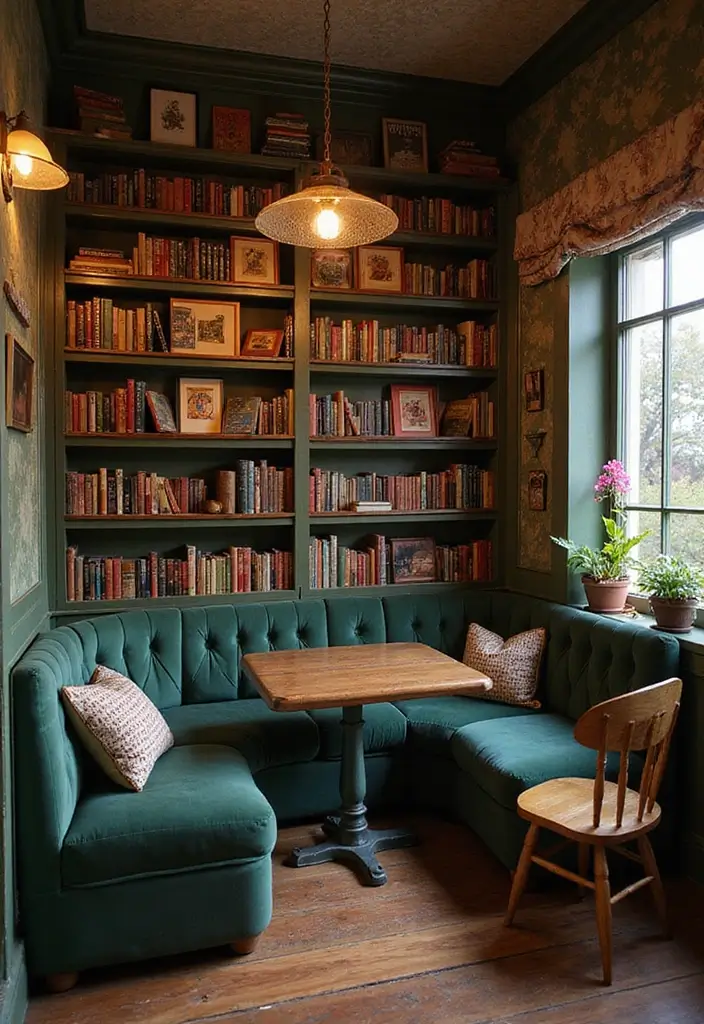 27 Vintage Bedroom Decor Inspirations Full of Elegance - 19. Vintage-themed Book Nook