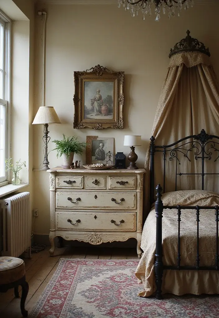 27 Vintage Bedroom Decor Inspirations Full of Elegance - 2. Antique Furniture Finds