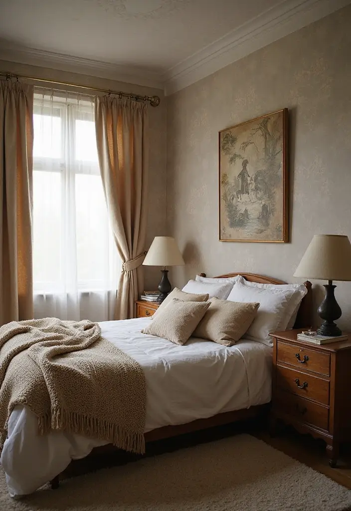 27 Vintage Bedroom Decor Inspirations Full of Elegance - 25. Layering Textures