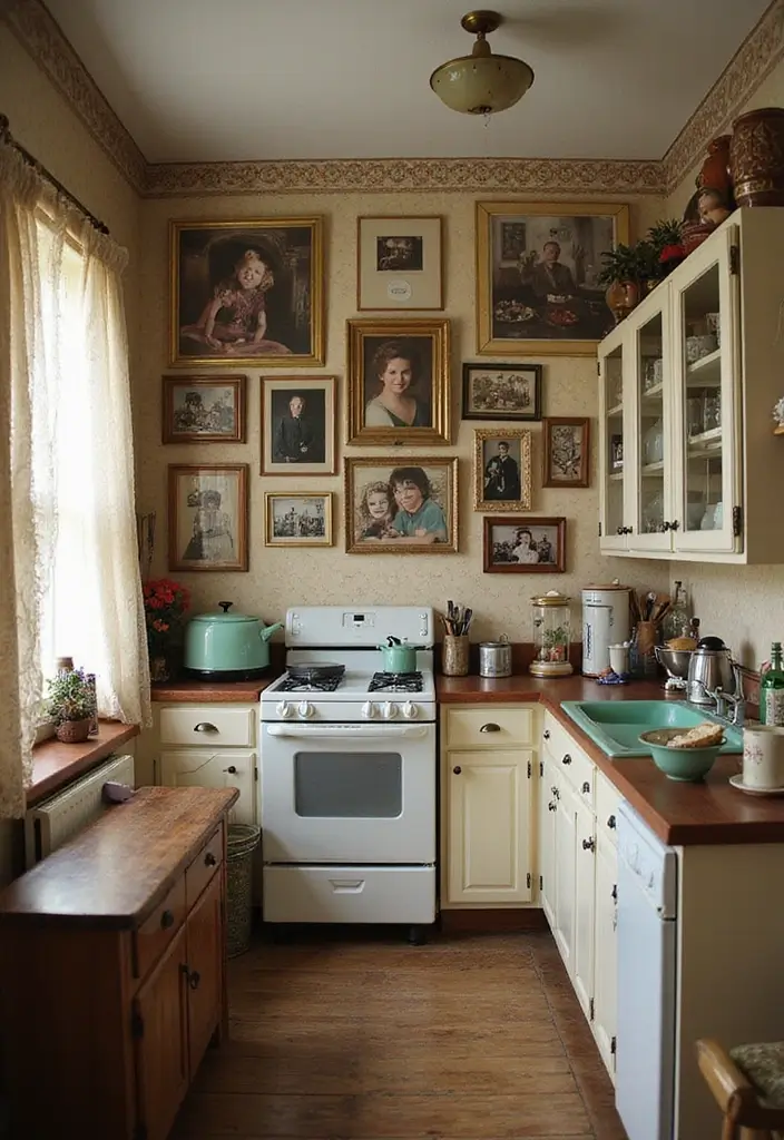 27 Vintage Cottage Kitchen Ideas That Feel Warm and Inviting 27 27 Vintage Cottage Kitchen Ideas That Feel Warm and Inviting - 27. Personalized Touches and Family Memories