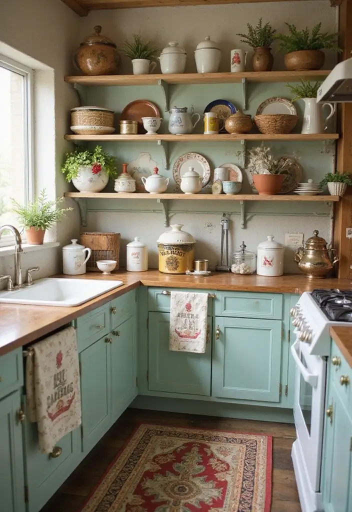 27 Vintage Cottage Kitchen Ideas That Feel Warm and Inviting 3 27 Vintage Cottage Kitchen Ideas That Feel Warm and Inviting - 3. Vintage Kitchen Accessories