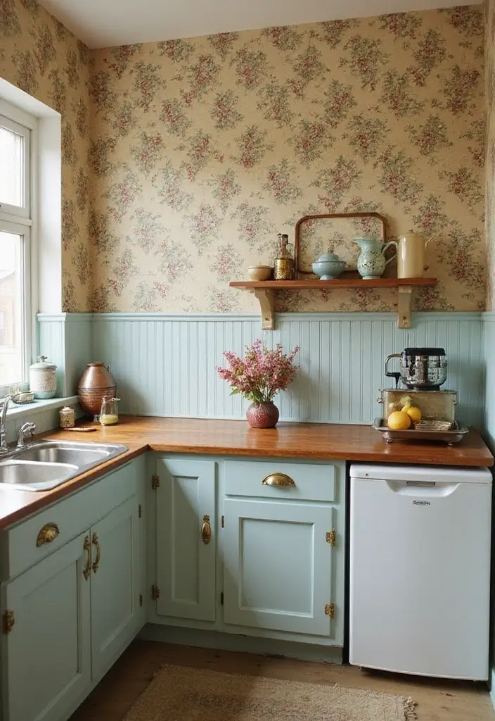 27 Vintage Cottage Kitchen Ideas That Feel Warm and Inviting 7 27 Vintage Cottage Kitchen Ideas That Feel Warm and Inviting - 7. Textured Wall Treatments