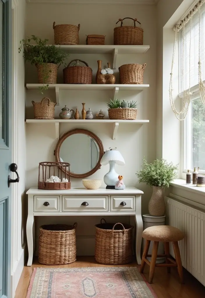 27 Vintage Dressing Room Inspirations That Feel Luxurious 19 27 Vintage Dressing Room Inspirations That Feel Luxurious - 19. Functional Decor Solutions