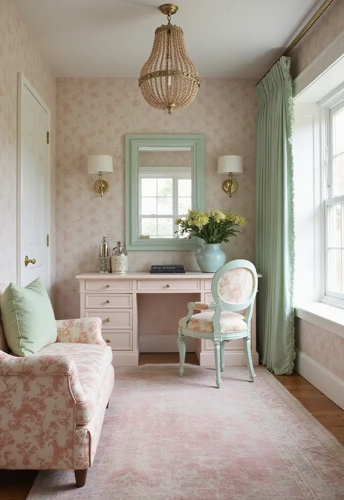27 Vintage Dressing Room Inspirations That Feel Luxurious 9 27 Vintage Dressing Room Inspirations That Feel Luxurious - 9. Elegant Color Palettes