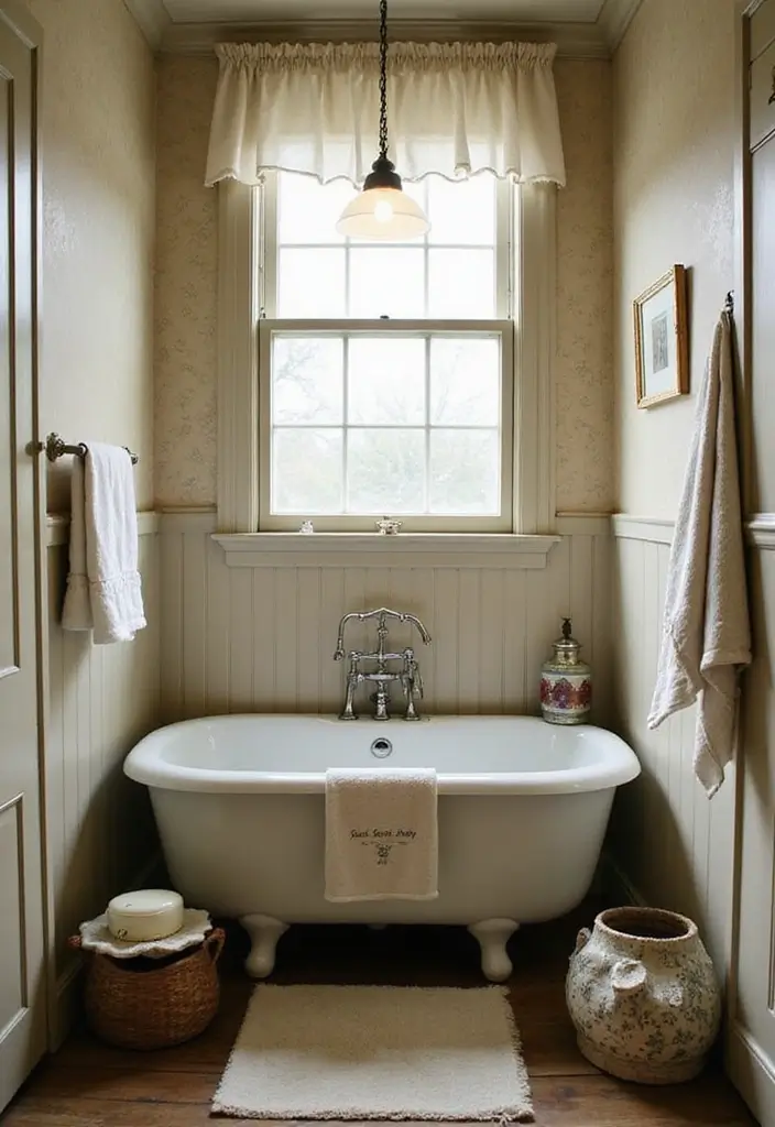 27 Vintage Ev Dekorasyon Fikirleri Zamansız Bir Dokunuş İçin 18 27 Vintage Ev Dekorasyon Fikirleri Zamansız Bir Dokunuş İçin - 18. Vintage Banyo Aksesuarlarıyla Fark Yaratın