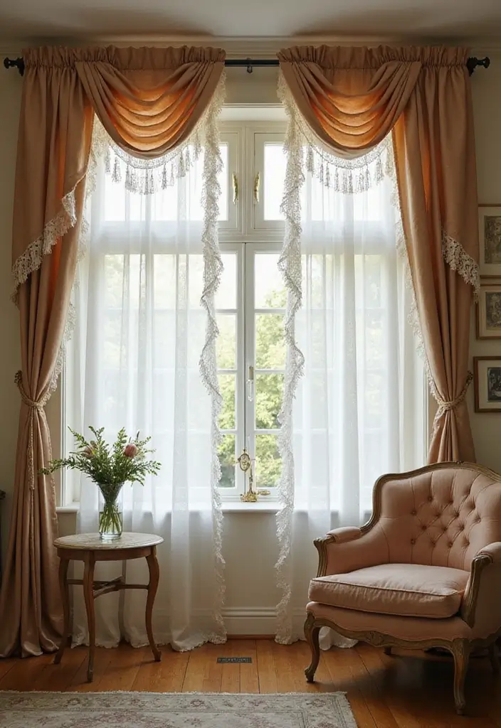 27 Vintage Ev Dekorasyon Fikirleri Zamansız Bir Dokunuş İçin 25 27 Vintage Ev Dekorasyon Fikirleri Zamansız Bir Dokunuş İçin - 25. Vintage Perde Seçenekleriyle Evinize Şıklık Katın