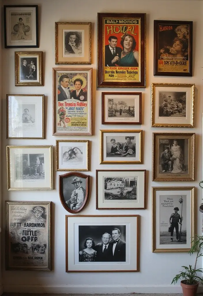 27 Vintage Ev Dekorasyon Fikirleri Zamansız Bir Dokunuş İçin 3 27 Vintage Ev Dekorasyon Fikirleri Zamansız Bir Dokunuş İçin - 3. Nostaljik Duvar Sanatlarıyla Tarihi Anlatın