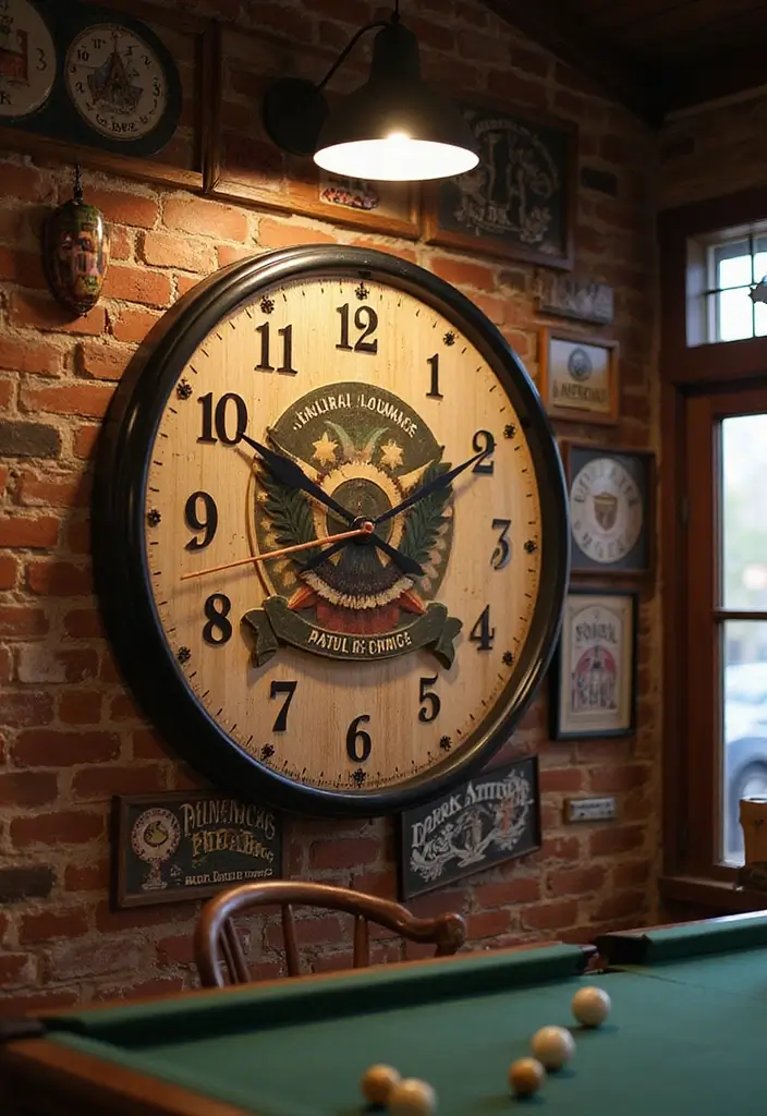 27 Vintage Sports Decor Inspirations for Game Lovers 10 27 Vintage Sports Decor Inspirations for Game Lovers - 10. Sports Themed Wall Clocks