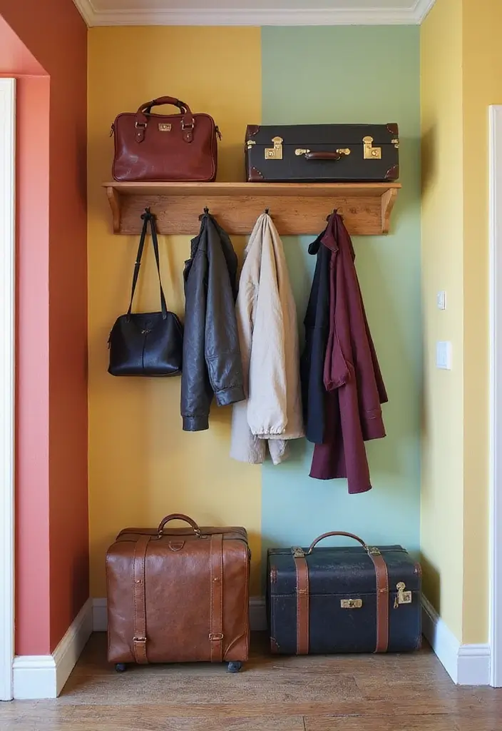 27 Vintage Suitcase Decor Inspirations for Creative Homes 15 27 Vintage Suitcase Decor Inspirations for Creative Homes - 15. Vintage Suitcase Wall Hooks