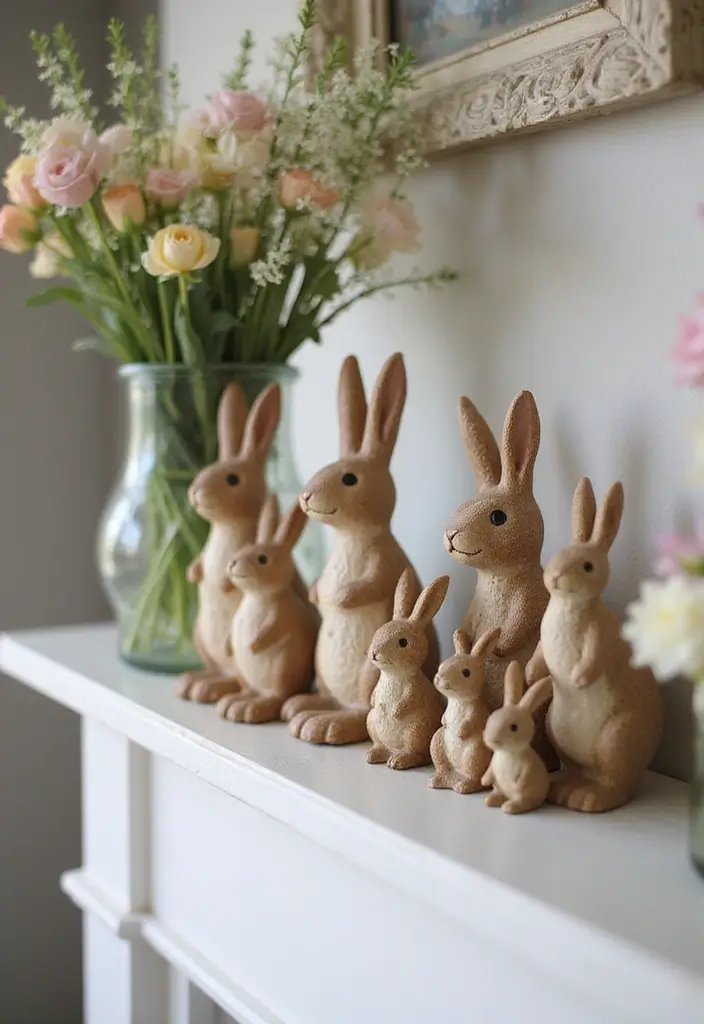28 Easter Decorations Vintage Ideas for a Charming Holiday 2 28 Easter Decorations Vintage Ideas for a Charming Holiday - 2. Retro Bunny Figurines