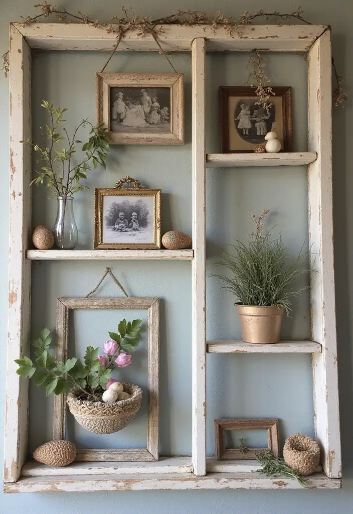 28 Easter Decorations Vintage Ideas for a Charming Holiday 28 28 Easter Decorations Vintage Ideas for a Charming Holiday - 28. Old Window Frames