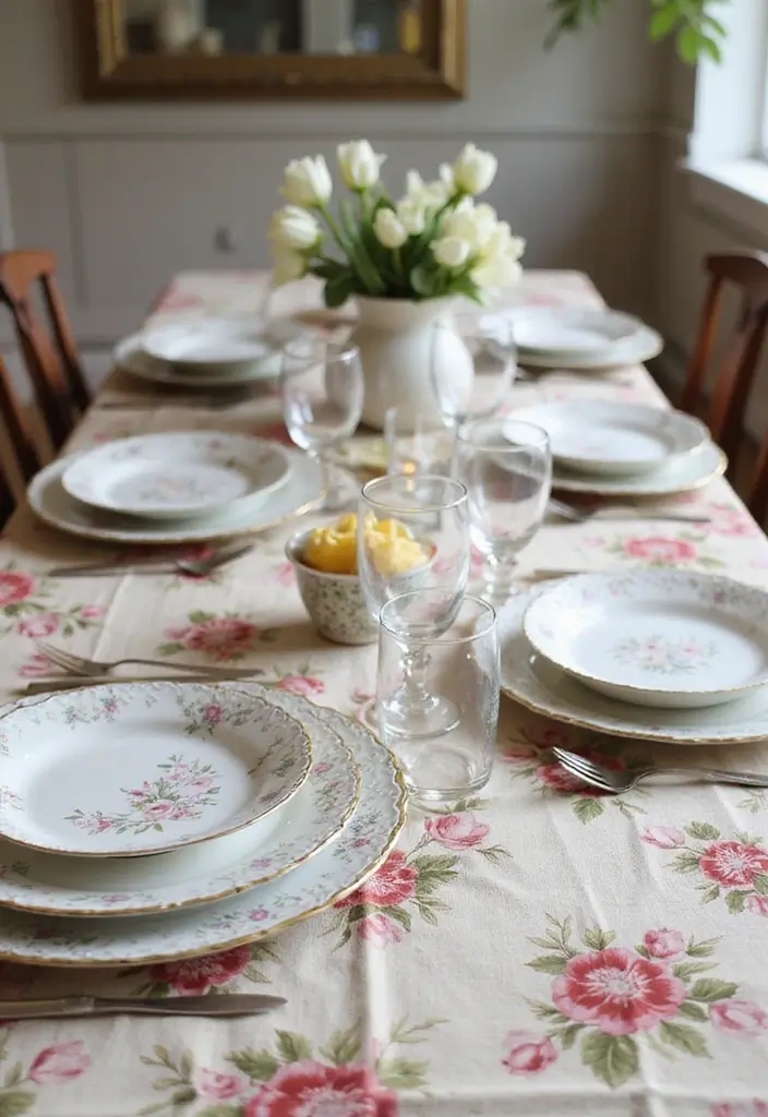 28 Easter Decorations Vintage Ideas for a Charming Holiday 3 28 Easter Decorations Vintage Ideas for a Charming Holiday - 3. Floral Vintage Tablecloths