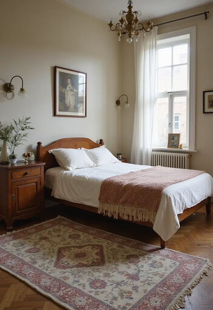 28 Quarto Vintage Feminino Inspirações Cheias de Charme - 12. Tapetes de Algodão ou Lã